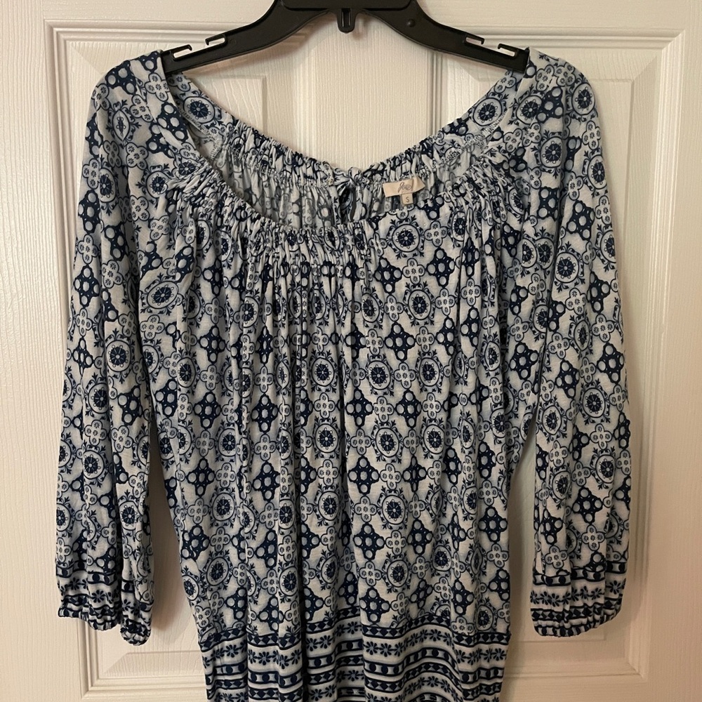 Joie Designer Blue Patterned Top